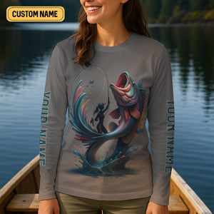Women's Long Sleeve Fishing Shirts, Funny Fishing Shirt, UV Protection Clothing