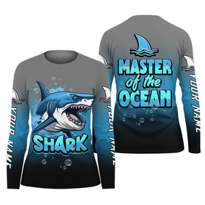 Shark Fishing UPF Shirts, Shark Master of The Ocean, Women Fishing Shirt, SPF Long Sleeve Shirts Womens