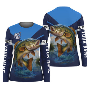 Largemouth Bass Fishing Women Fishing Shirt, SPF Long Sleeve Shirts Womens