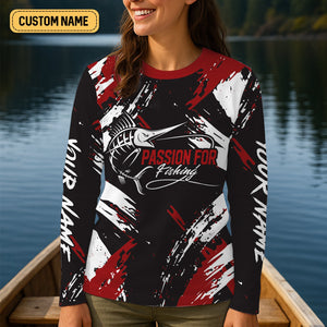 Passion for Fishing Shirts, SPF Long Sleeve Shirts Womens, Female Fishing Shirts