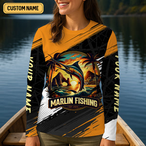 Marlin Fishing SPF Shirts, The Ultimate Fishing Challenge Shirts, Fishing Shirts For Women, Ladies Fishing Shirts