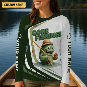 Gone Fishing, Fishing Is Not Just A Hobby, It's A Way Of Life Women SPF Shirt, Women Fishing Shirt, Funny Fishing Shirt