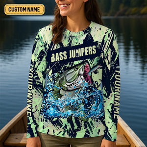 Bass Jumpers Fishing Shirts, I Jerk It Every Chance I Get, SPF Long Sleeve Shirts Womens, Female Fishing Shirts