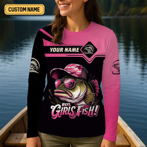 I Know I Fish Like A Girl Try To Keep Up Fishing Women SPF Shirt, Women Fishing Shirt, Funny Fishing Shirt