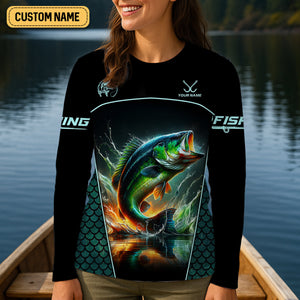 Don't Be A Dumb Bass Fishing UPF Shirts, Funny Fishing Shirt, Women Fishing Shirt, Bass Fishing