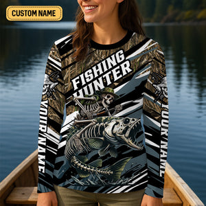 Fishing Hunter Camo Fishing Shirt, Women Fishing Shirt, SPF Long Sleeve Shirts