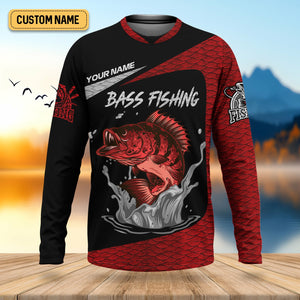 Bass Fishing Shirts, Hunt - Strike - Rule, SPF Long Sleeve Shirts Womens, Female Fishing Shirts