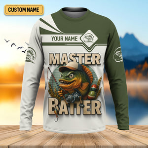 Master Baiter SPF Shirts, Long Sleeve Sun Shirt, Fishing Shirts For Men
