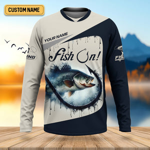 Bass Fishing Shirt, Long Sleeve Sun Shirt, Camo Long Sleeve Shirt, Mens Fishing Shirt
