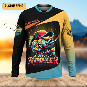 Weekend Hooker Performance Fishing Shirts, SPF Shirt For Men, Hooded Fishing Shirt, Fishing Shirts For Men