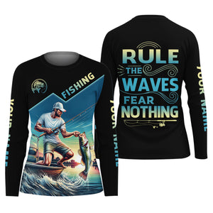Fishing Shirts, Rule The Waves Fear Nothing, SPF Long Sleeve Shirts Womens, Female Fishing Shirts