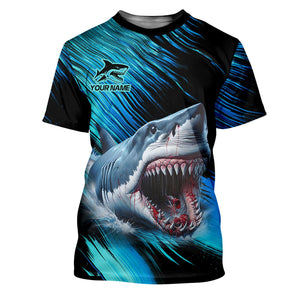 Shark Fishing UPF Shirts, Shark Mode On Born To Hunt, Women Fishing Shirt, SPF Long Sleeve Shirts Womens