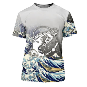Great Wave Bass Fishing Long Sleeve, Women Fishing Shirt, SPF Long Sleeve Shirts Womens