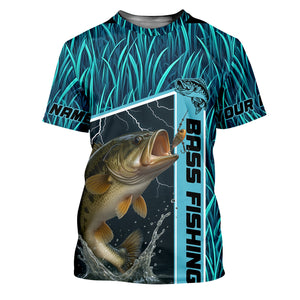 Teal Blue Tournament Fishing Shirts, SPF Long Sleeve Shirts Womens, Female Fishing Shirts