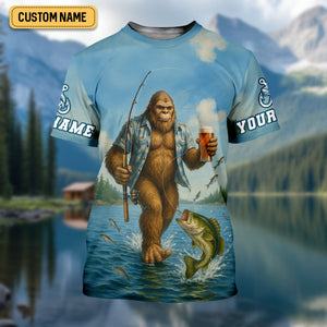 Catchin' Bass With The Big Guy, Fishing Shirts, SPF Long Sleeve Shirts Womens, Female Fishing Shirts