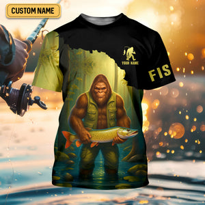 Sasquatch Doesn't Need A Fish Story Funny Fishing Shirt, Fishing UPF Shirts, Women Fishing Shirt