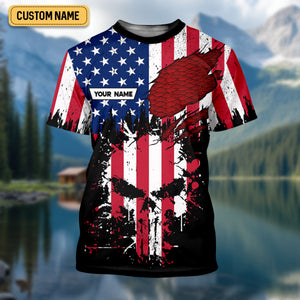 Fishing Saved Me From Becoming A Pornstar Patriotic Fishing Shirt, Funny Fishing Shirt, SPF Shirt, Women Fishing Shirt