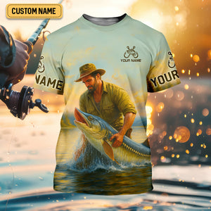 Born To Fish Forced To Work SPF Shirt For Men, Funny Fishing Shirt, Gift For Fisherman