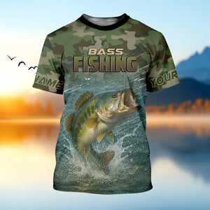 On Weekends I Hook Up With Big Girls Camo Bass Fishing Shirt, Funny Fishing Shirt, Fishing Shirts For Men