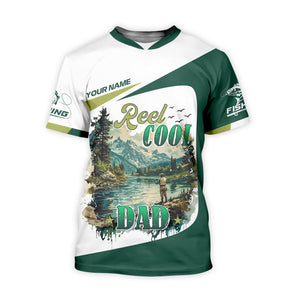 Reel Cool Dad Fishing SPF Shirt For Men, Funny Fishing Shirt, Fishing Shirts For Men