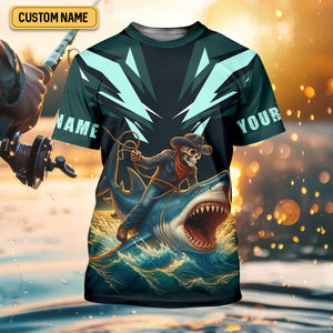 Riding The Waves Of Life Even When They Bite Back SPF Shirt, Funny Fishing Shirt, Female Fishing Shirts