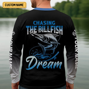 Marlin Fishing, Chasing The Billfish Dream SPF Shirts, Fishing Shirts For Men, Fisherman Gift
