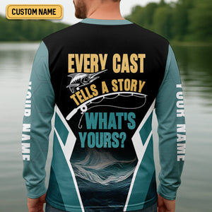 Every Cast Tells A Story Mens Fishing Shirts Long Sleeve, SPF Shirt For Men, Fishing Shirts For Men