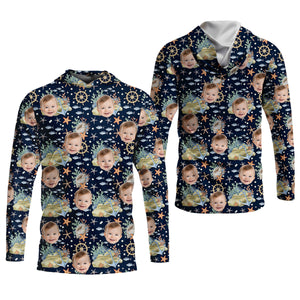 Custom Face Fishing UPF Shirts, Mens Fishing Shirts Long Sleeve, Gift For Fisherman