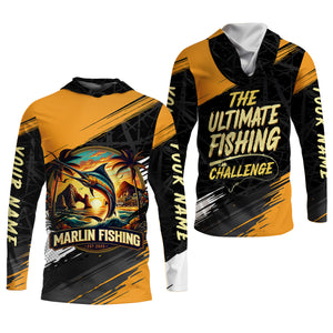 Marlin Fishing SPF Shirts, The Ultimate Fishing Challenge Shirts For Men, Funny Fisherman Gift