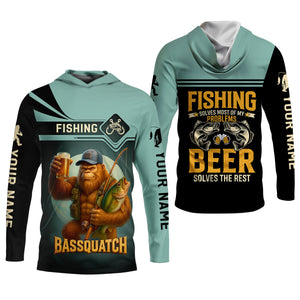 Fishing Solves Most Of My Problems Beer Solves The Rest SPF Shirt, Funny Fishing Shirt, Fishing Shirts For Men