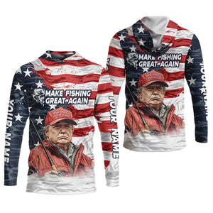 Make Fishing Great Again Patriotic Fishing Shirt, American Flag Fishing Shirt, Fishing Shirts For Men