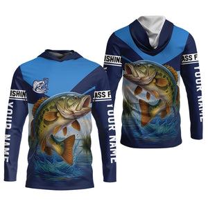 Largemouth Bass Fishing Women Fishing Shirt, SPF Long Sleeve Shirts Womens