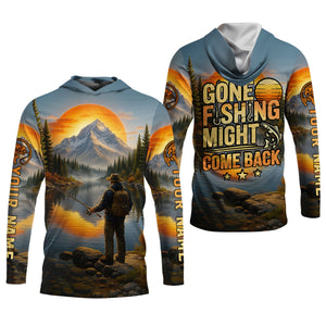 Gone Fishing Might Come Back SPF Shirts, Custom Fishing Shirts, Fishing Shirts For Men, Funny Fisherman Gift