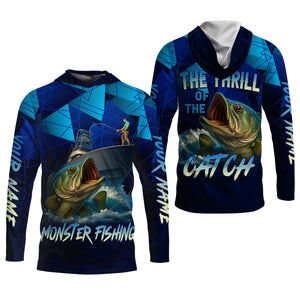 Monster Fishing SPF Shirts, The Thrill of The Catch Fishing Shirts For Men, Funny Fisherman Gift