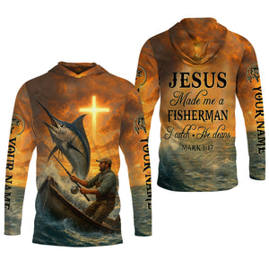 I Catch He Cleans, Bible Verse T-Shirt, Funny Fishing Shirt, SPF Shirt For Men, Gift For Fisherman