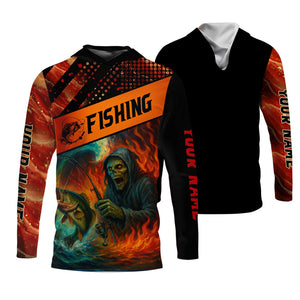 Reaper Fishing Mens SFP Shirt, Fisherman Halloween Costume, Fisherman Gift, Fishing Shirts For Men