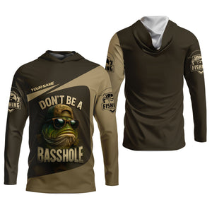 Don't Be A Basshole Men's Fishing Shirt, Mahi Fishing Shirt, UPF Fishing Shirt