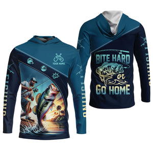 Bite Hard or Go Home Shirts, SPF Long Sleeve Shirts Womens, Female Fishing Shirts