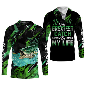 Bass Fishing UPF Shirts, You Are The Createst Catch of My Life, Funny Fishing Shirt, Gift For Fisherman