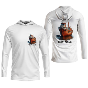 Custom Boat Shirt, Fishing Jersey, SPF Long Sleeve Shirts, Best Fishing Gifts, Mens Casual Shirts
