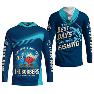 The Best Days Are Spent Fishing, The Bobber Fishing Sports, SPF Shirt For Men, Fishing Shirts For Men