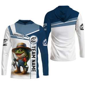 Largemouth Bass Fishing Team Shirt, UV Protection Shirt, Fishing Jersey, Men Long Sleeve Shirt