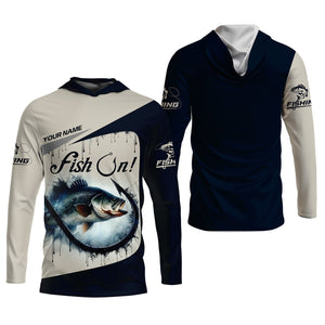 Bass Fishing Shirt, Long Sleeve Sun Shirt, Camo Long Sleeve Shirt, Mens Fishing Shirt