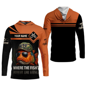 WTF Where The Fish Camo Tournament Fishing Shirts, Funny Fishing Shirt, SPF Shirt For Men, Men's Fishing Shirt