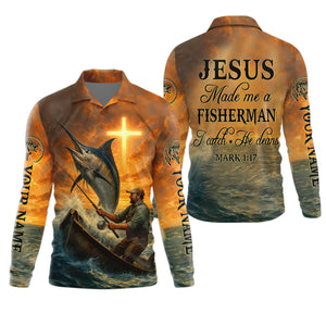 I Catch He Cleans, Bible Verse T-Shirt, Funny Fishing Shirt, SPF Shirt For Men, Gift For Fisherman