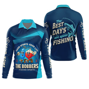 The Best Days Are Spent Fishing, The Bobber Fishing Sports, SPF Shirt For Men, Fishing Shirts For Men