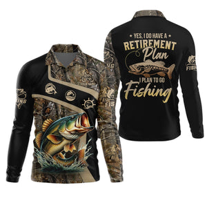 I Have A Retirement Plan Fishing UV Shirts, Tree Camouflage, Fishing Jersey, Gift For Fisherman