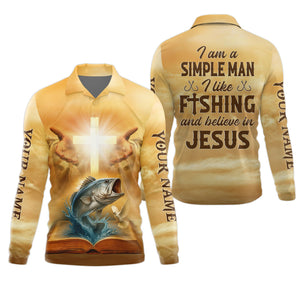 I Like Fishing And Believe In Jesus, Fishing UPF Shirts, Fisherman Gift, Fishing Shirts For Men