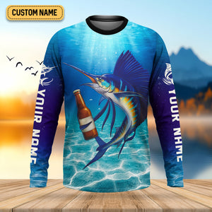 Just Another Beer Drinker With A Fishing Problem Marlin Fishing Shirt, Funny Fishing Shirt, Men's Fishing Shirt