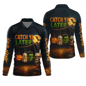 Catch Ya Later Fisherman Outfit, Long Sleeve Fishing Shirts, Mens Casual Shirts